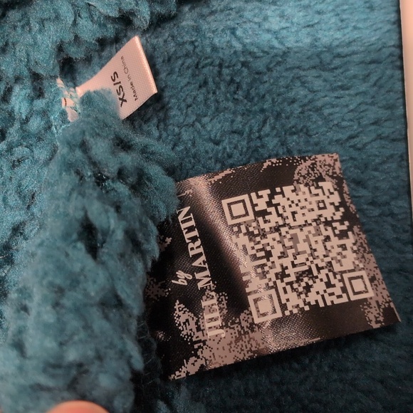 Jill Martin Unisex Sherpa Lounger Jacket Oversized, Faux Fur, Teal, XS/S NWT - Picture 4 of 9